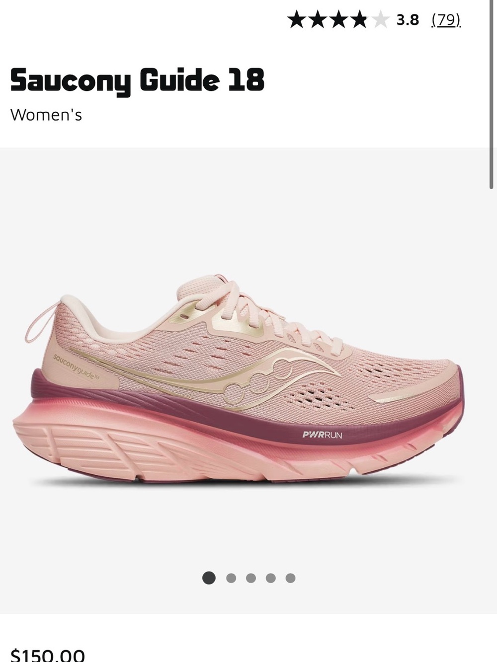 Saucony Guide 18 Women's Running Shoes - Blush Pink & Berry